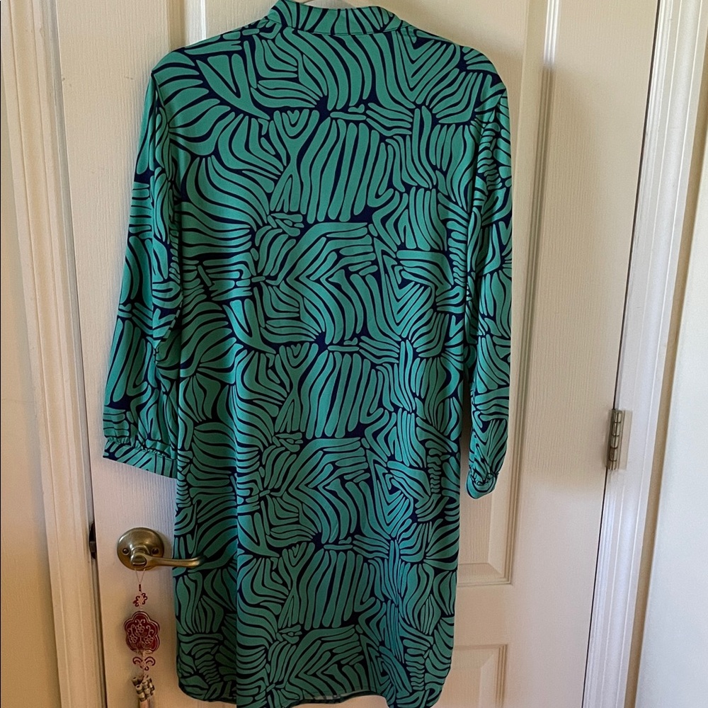 Chic Zebra Print Green Dress - Picture 6 of 6